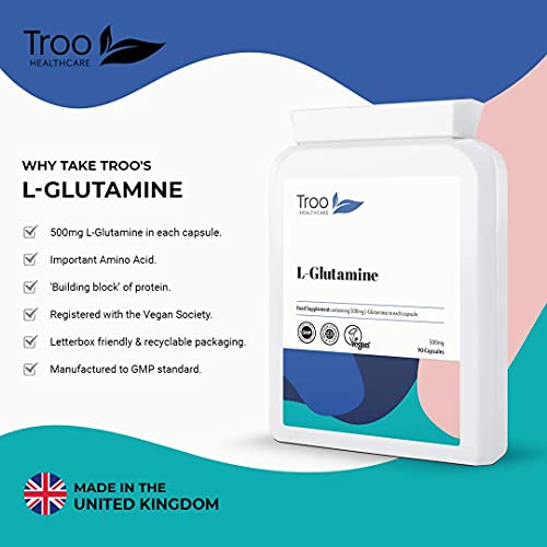 L-Glutamine 500mg - 90 Capsules for Recovery