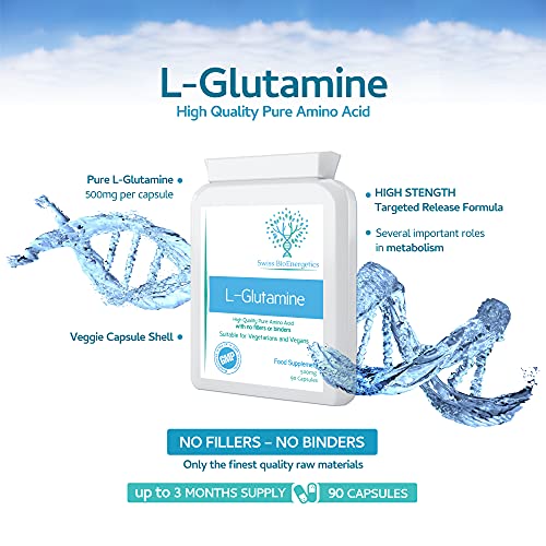 L-Glutamine 500mg – Pure Amino Acid Capsules
