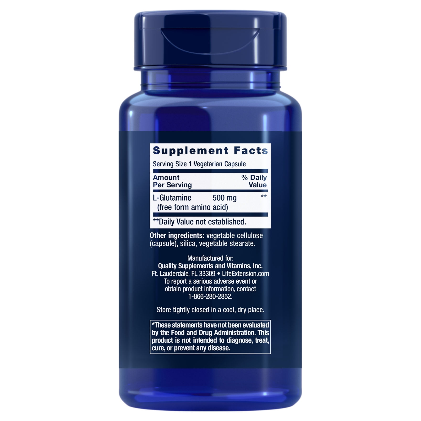 Life Extension L-Glutamine 100 Capsules