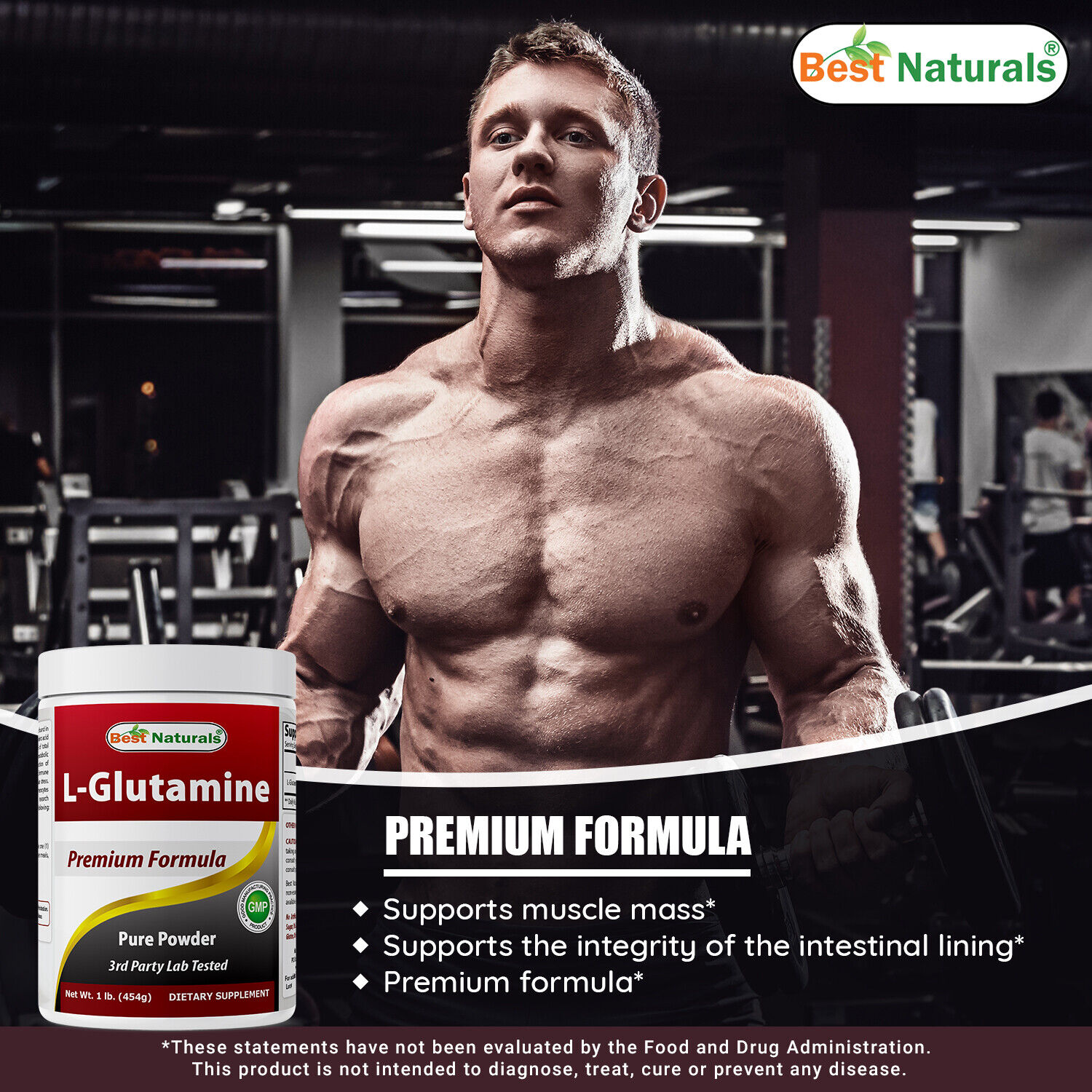Pure L-Glutamine Powder – 1 Pound
