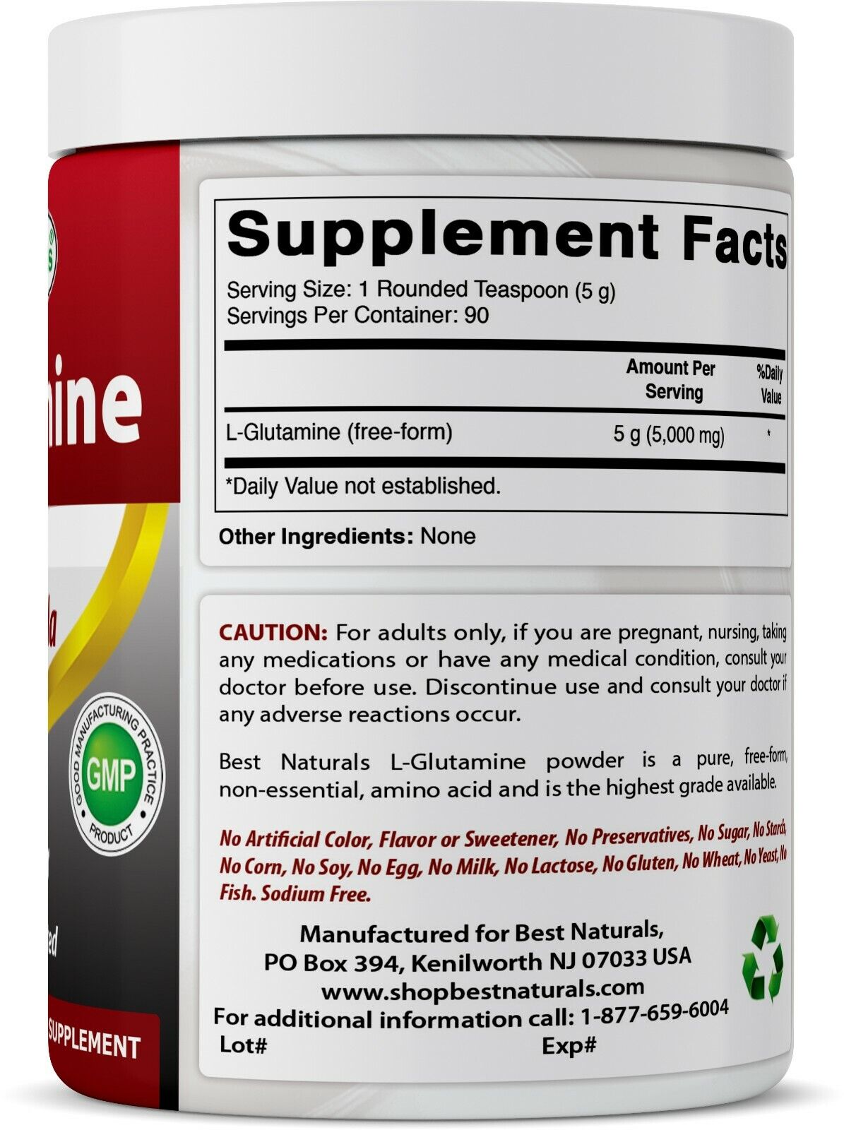 Pure L-Glutamine Powder – 1 Pound