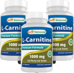 Best Naturals L-Carnitine 1000 mg, 3-Pack