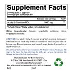 Best Naturals Acetyl L-Carnitine 1000 Mg, 60 Capsules