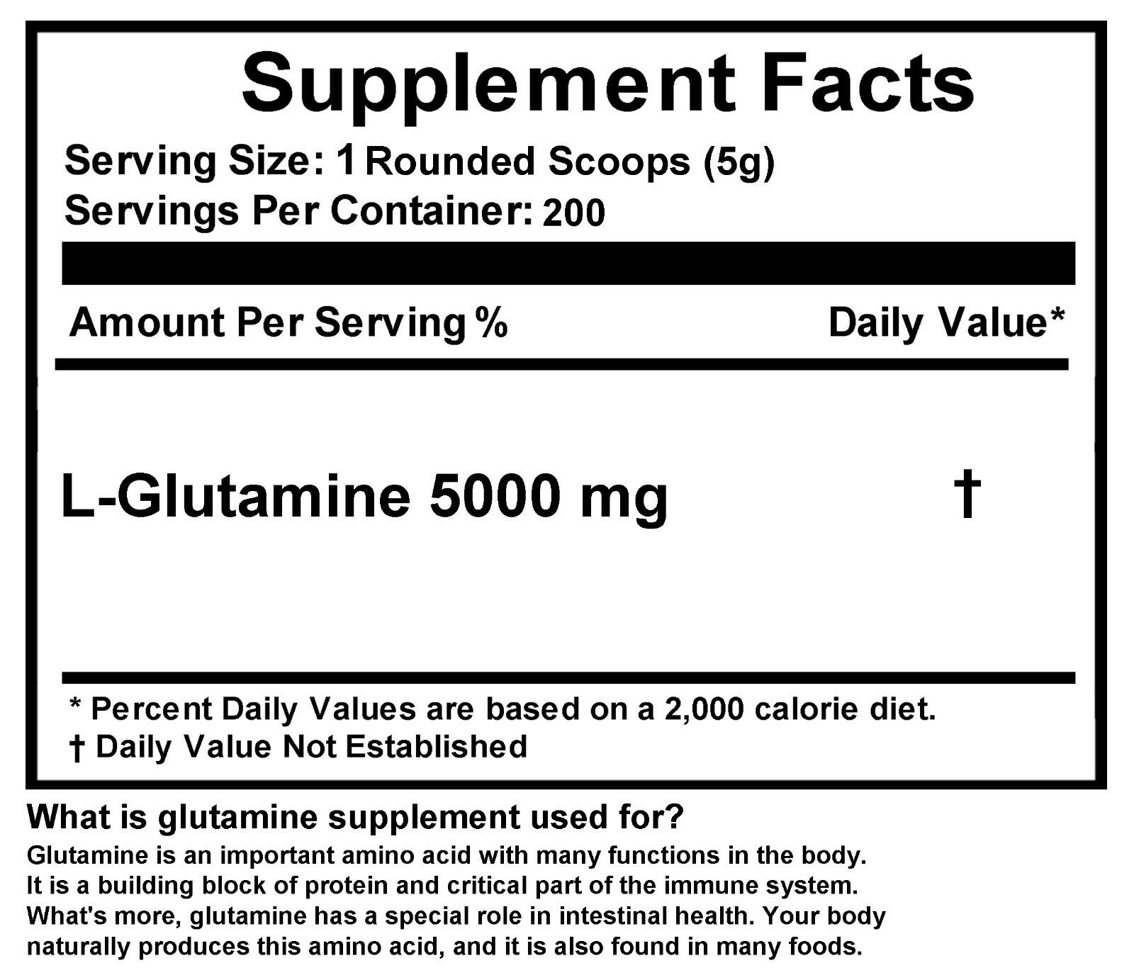 L-Glutamine Powder 2.2lb - Pharmaceutical Grade