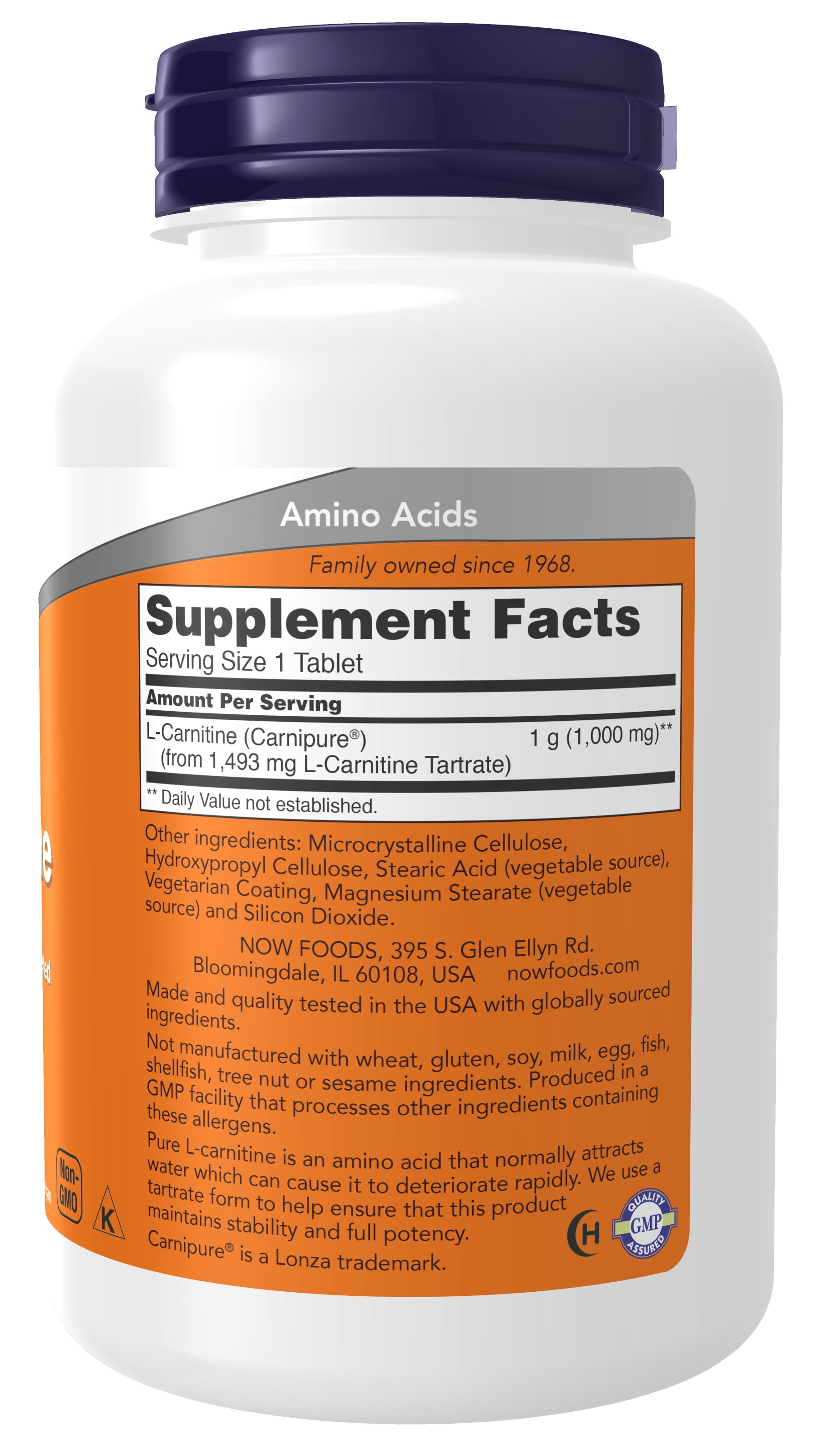 L-Carnitine 1000 mg - 100 Tablets by Now Foods