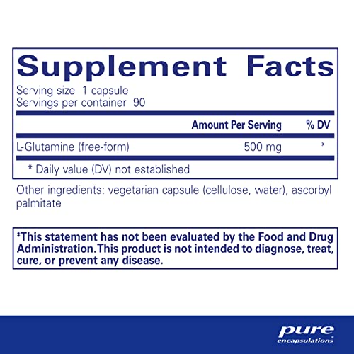 Pure L-Glutamine 500 mg Supplement
