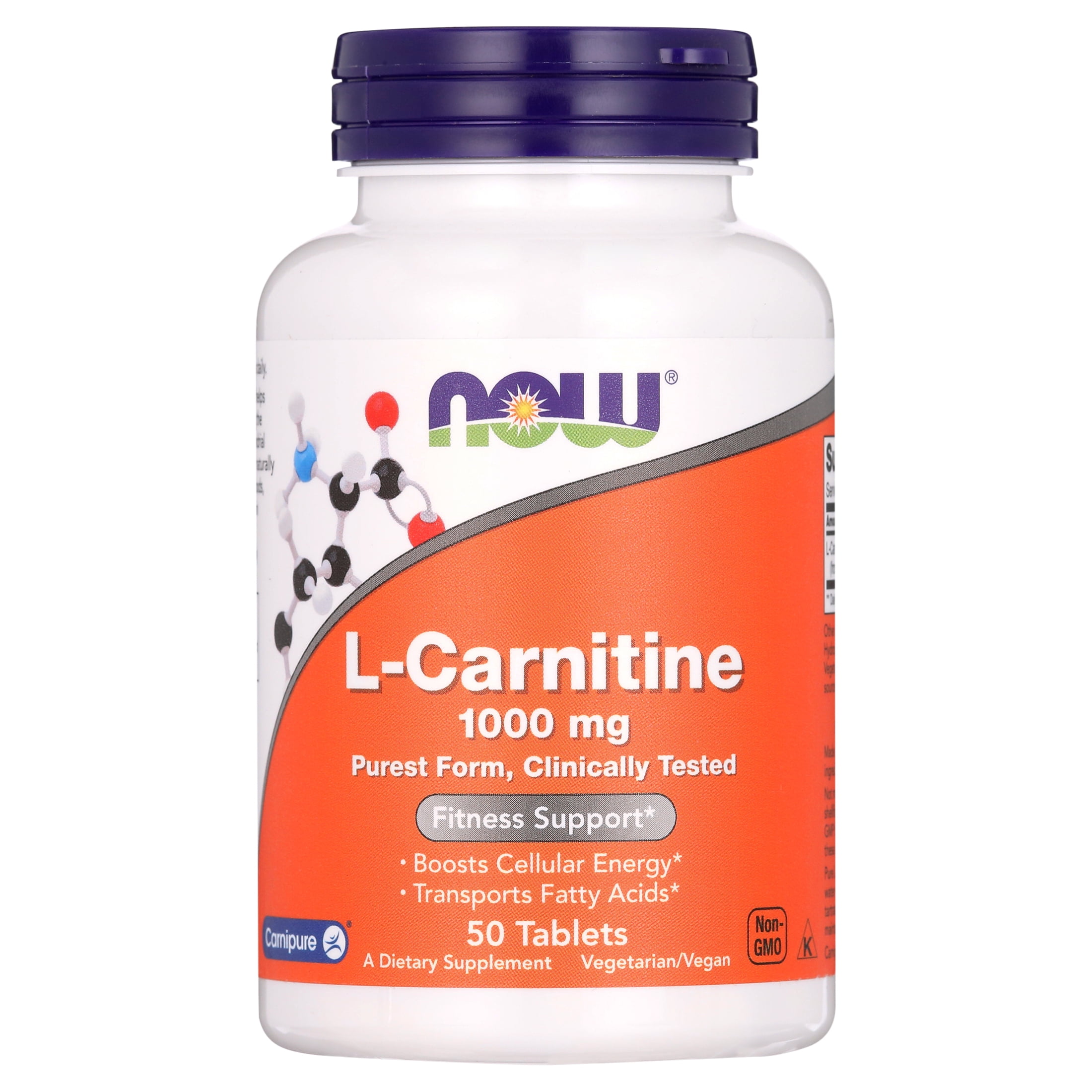 NOW L-Carnitine 1000 mg Amino Acid Tablets