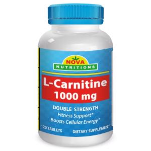 L-Carnitine 1000 mg Tablets by Nova Nutrition 120 Ct