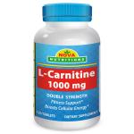 L-Carnitine 1000 mg Tablets by Nova Nutrition 120 Ct