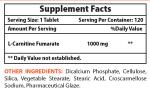L-Carnitine 1000 mg Tablets by Nova Nutrition 120 Ct
