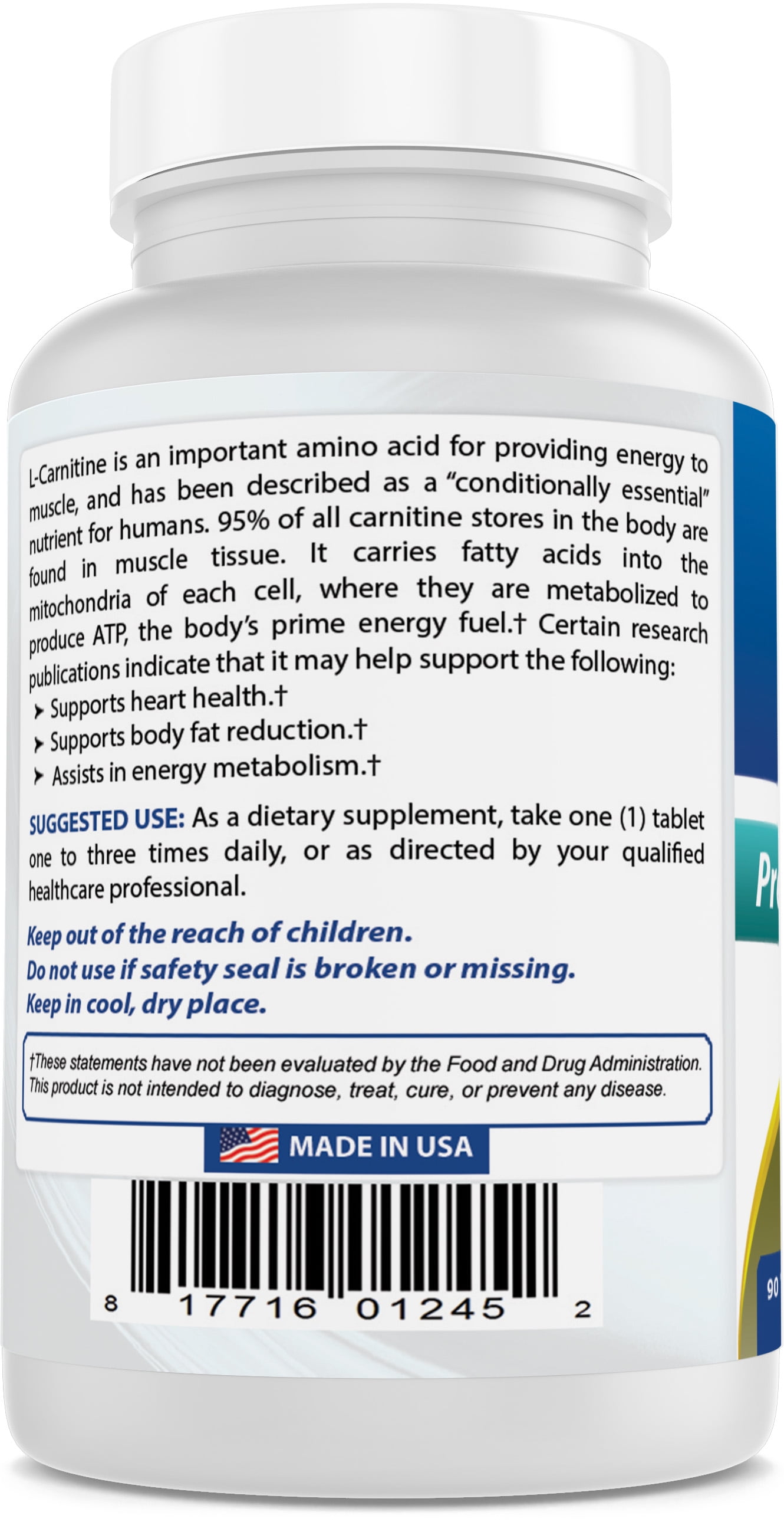 L-Carnitine 500 MG Capsules by Best Naturals