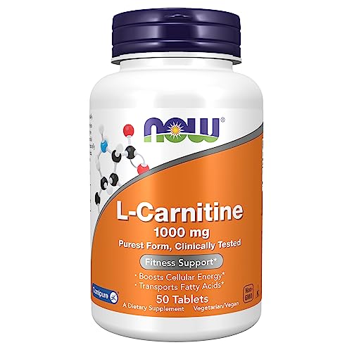 NOW L-Carnitine 1000 mg Amino Acid Tablets
