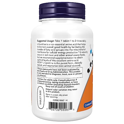 Now Foods L-Carnitine 1000 mg - 50 Tablets