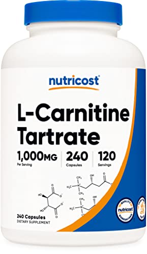 Nutricost L-Carnitine Tartrate 1000mg, 240 Capsules