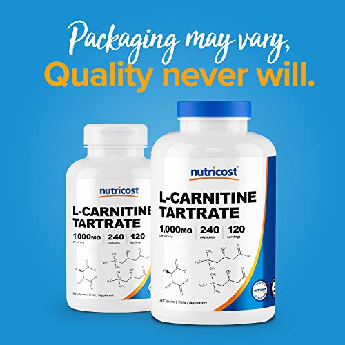 Nutricost L-Carnitine Tartrate 1000mg, 240 Capsules