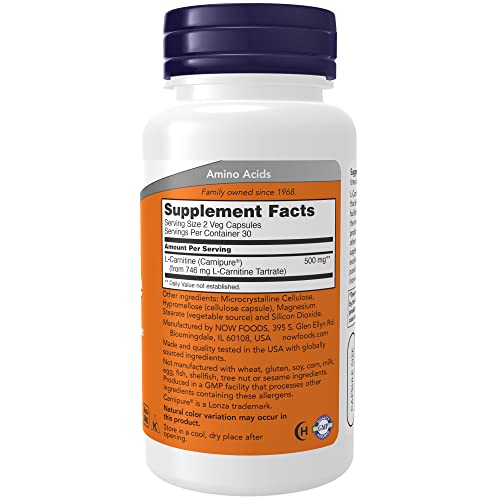 NOW L-Carnitine 250 mg Fitness Support Capsules