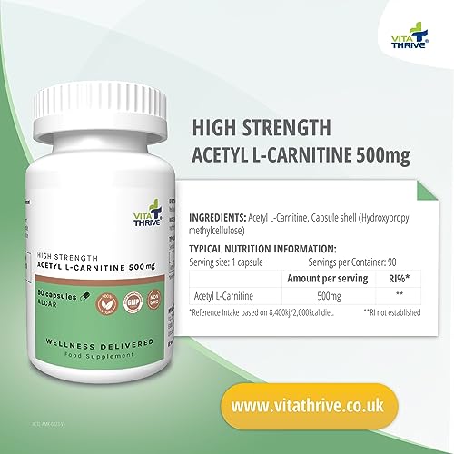 VitaThrive Acetyl L-Carnitine 500mg Capsules