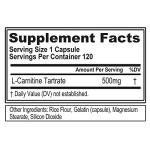 Evlution Nutrition L-Carnitine 500 mg Capsules