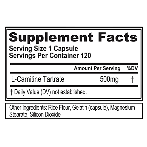 Evlution Nutrition L-Carnitine 500 mg Capsules
