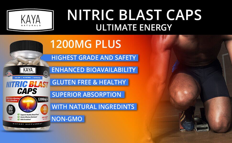 Nitric Blast L-Arginine Pre-Workout Booster 60ct