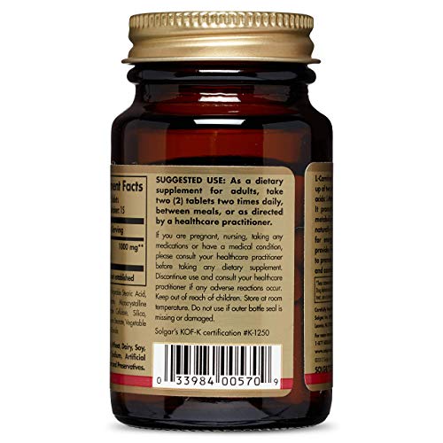 Solgar L-Carnitine 500 mg Tablets - 30 Count