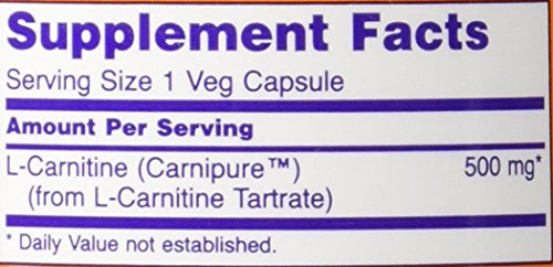 Now Foods L-Carnitine 500 mg, 180 Veg Capsules
