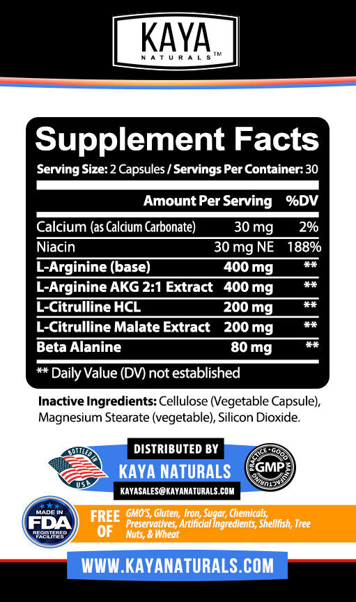 Nitric Blast L-Arginine Pre-Workout Booster 60ct