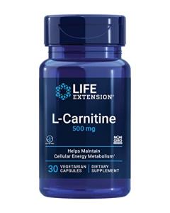Life Extension L-Carnitine 500 mg Capsules, 30 Count