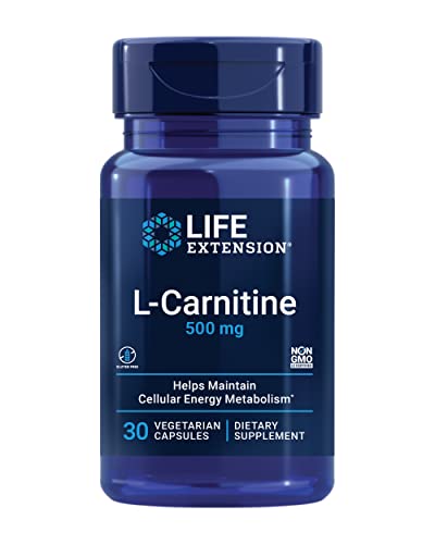 Life Extension L-Carnitine 500 mg Capsules, 30 Count