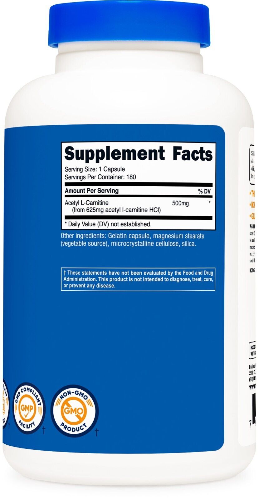 Nutricost Acetyl L-Carnitine 180 Vegan Caps