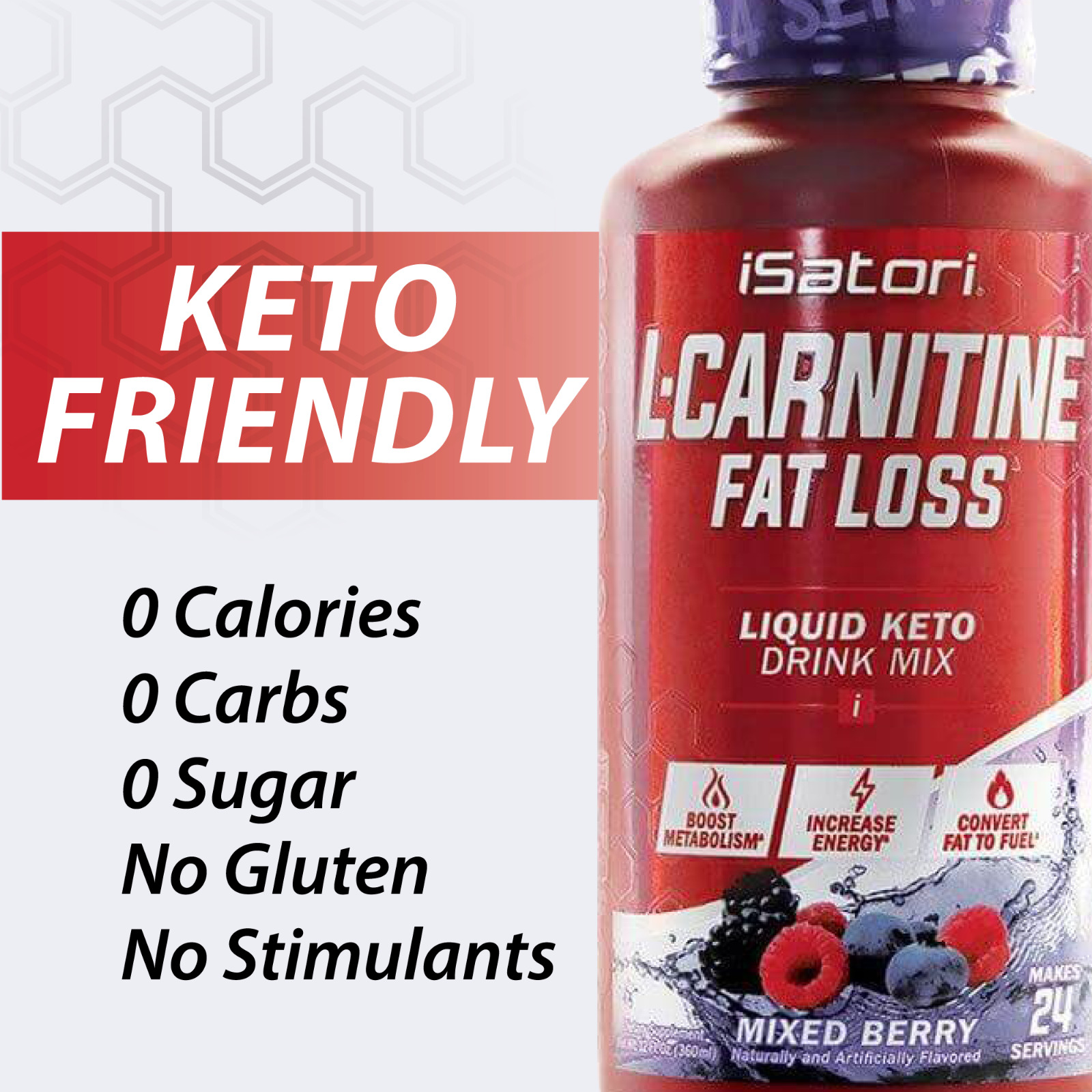 L-Carnitine for Fat Loss - Mixed Berry 1500mg