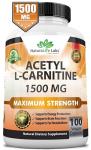 High Potency Acetyl L-Carnitine 1,500 mg Capsules