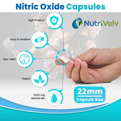 L-Arginine Nitric Oxide Booster for Workouts - 120 Caps