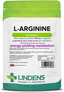 L-Arginine 500mg - 90 Capsules for Health