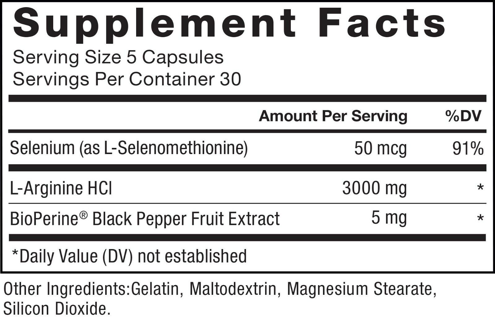 Force Factor L-Arginine 150 Capsules