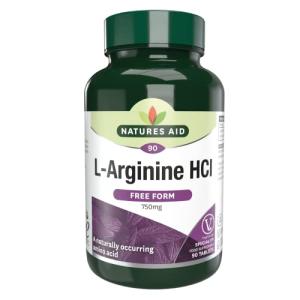 Natures Aid 750mg L-Arginine Tablets, 90 Count