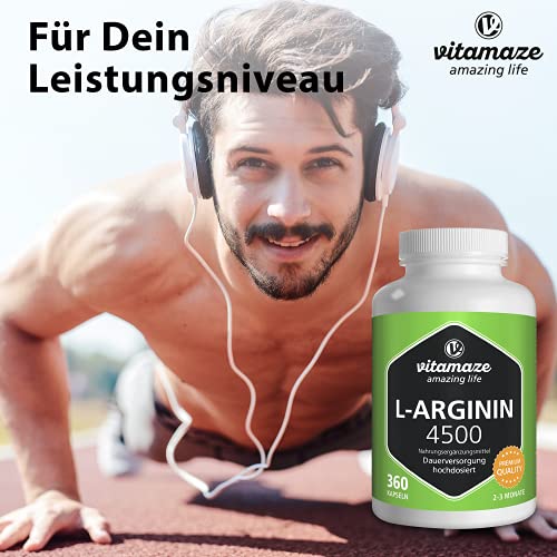 High-Potency L-Arginine Capsules, 4500 mg, 360 Count
