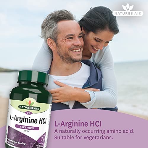 Natures Aid 750mg L-Arginine Tablets, 90 Count