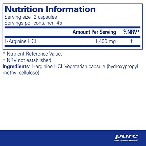 Pure Encapsulations L-Arginine 90 Capsules