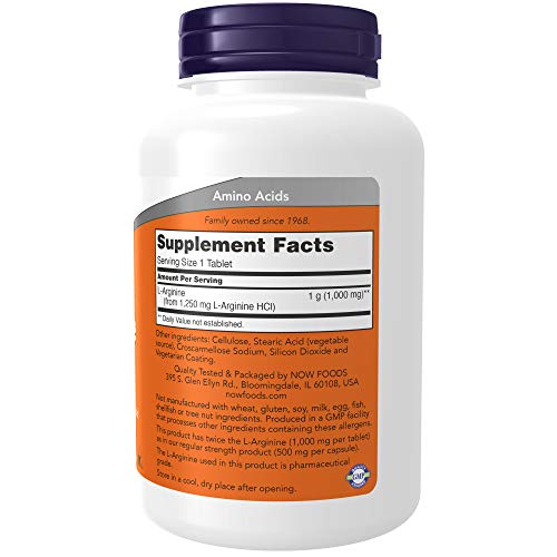 Now Foods L-Arginine 1000mg, 2-Pack Tablets