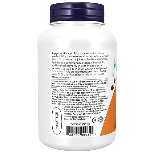 Now Foods L-Arginine 1000 mg - 120 Tablets