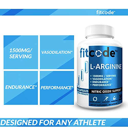 Fitcode Extra Strength L-Arginine Nitric Oxide Capsules
