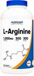 Nutricost L-Arginine 1000mg Amino Acid Tablets