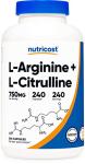 Nutricost L-Arginine L-Citrulline Complex 750mg 240 Capsules