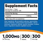 Nutricost L-Arginine 1000mg Amino Acid Tablets