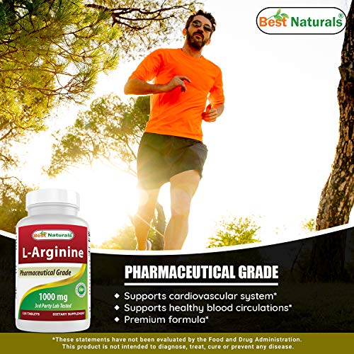 Best Naturals L-Arginine 1000 Mg 120 Tablets