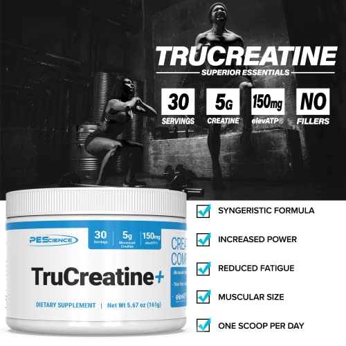 PEScience TruCreatine Micronized Creatine Monohydrate 161g