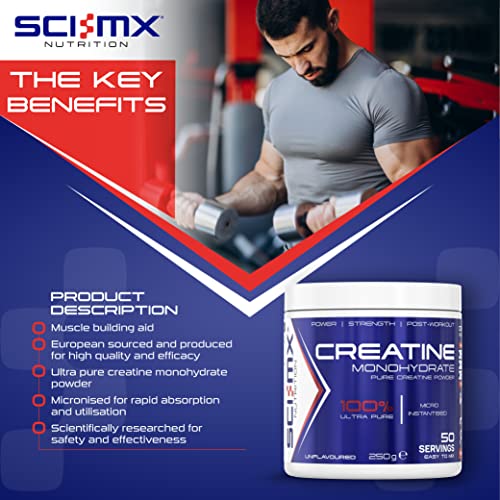 Sci-MX Creatine Monohydrate Powder for Strength