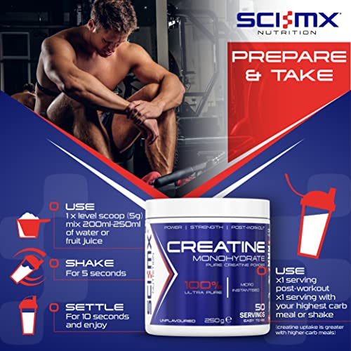 Sci-MX Creatine Monohydrate Powder for Strength
