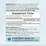 Pure Micronized Creatine Monohydrate Powder, 600g